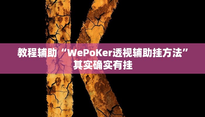 玩家辅助神器:“wepoker开挂透视辅助挂”其实确实有挂 玩家辅助神器:“wepoker开挂透视辅助挂”其实确实有挂