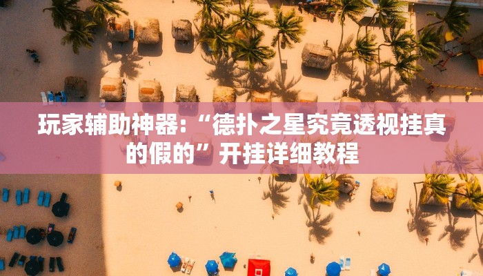 玩家辅助神器:“德扑之星辅助器购买”其实确实有挂