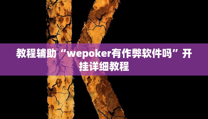 教程辅助“wepoker有作弊软件吗”开挂详细教程