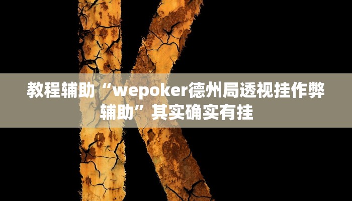 教程辅助“wepoker德州局透视挂作弊辅助”其实确实有挂