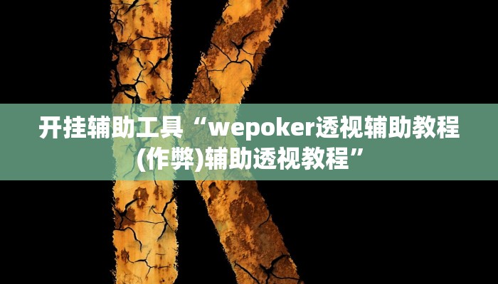 开挂辅助工具“wepoker透视辅助教程(作弊)辅助透视教程”