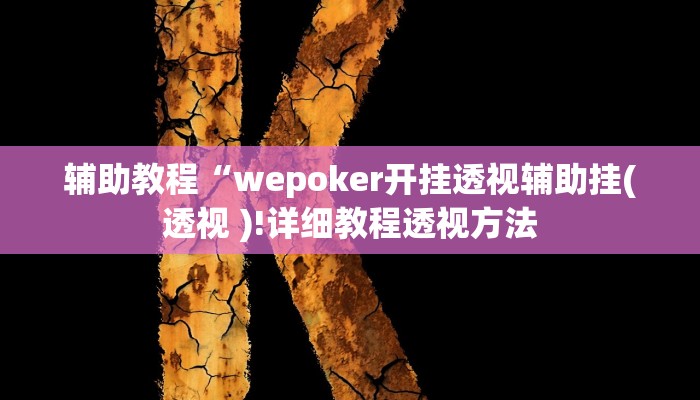 辅助教程“hhpoker辅助挂是真的吗,难怪经常输&原来有猫腻