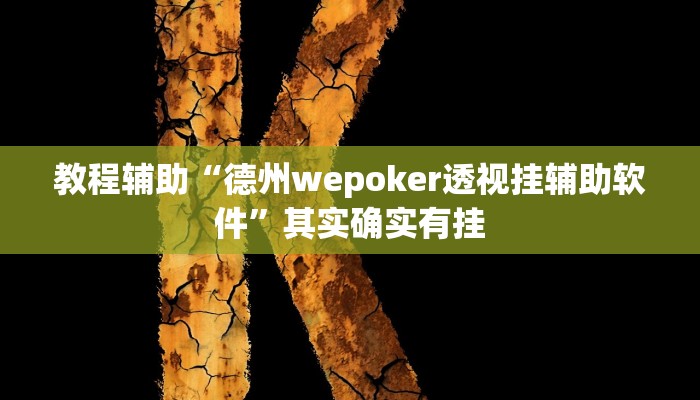 教程辅助“德州wepoker透视挂辅助软件”其实确实有挂