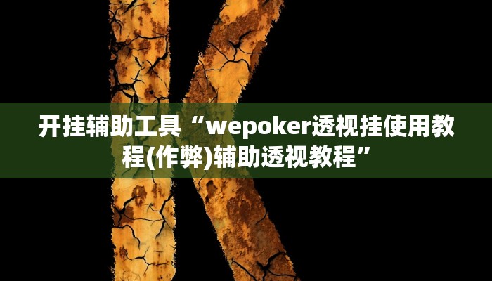 开挂辅助工具“wepoker透视挂使用教程(作弊)辅助透视教程”