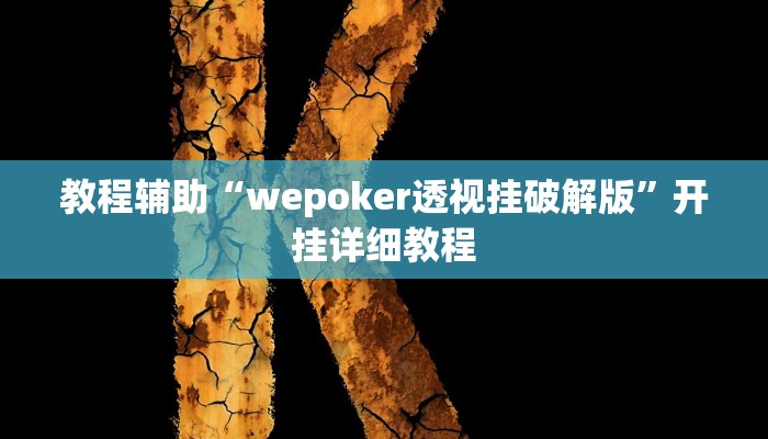 教程辅助“wepoker透视挂破解版”开挂详细教程