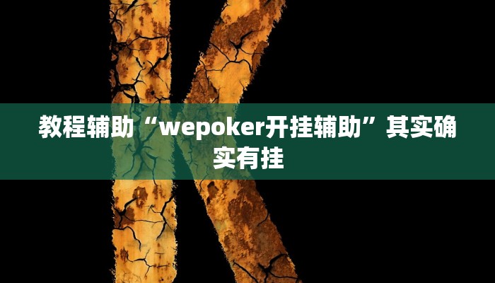 教程辅助“wepoker开挂辅助”其实确实有挂