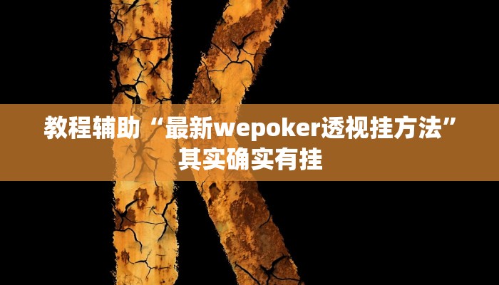 教程辅助“最新wepoker透视挂方法”其实确实有挂 教程辅助“最新wepoker透视挂方法”其实确实有挂