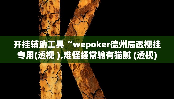 开挂辅助工具“wepoker德州局透视挂专用(透视 ),难怪经常输有猫腻 (透视) 开挂辅助工具“wepoker德州局透视挂专用(透视 ),难怪经常输有猫腻 (透视)