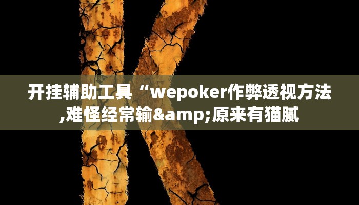 开挂辅助工具“wepoker作弊透视方法,难怪经常输&原来有猫腻 开挂辅助工具“wepoker作弊透视方法,难怪经常输&原来有猫腻