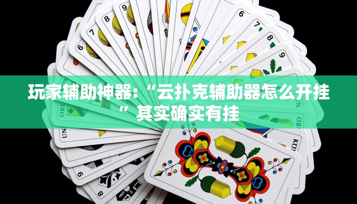 玩家辅助神器:“云扑克辅助器怎么开挂”其实确实有挂