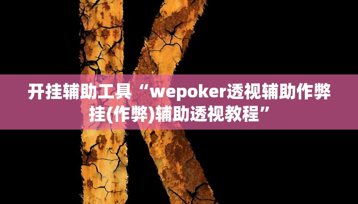 开挂辅助工具“wepoker透视辅助作弊挂(作弊)辅助透视教程”