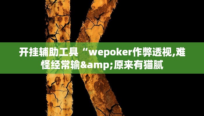 开挂辅助工具“wepoker透视挂破解版(透视 )!详细教程透视方法