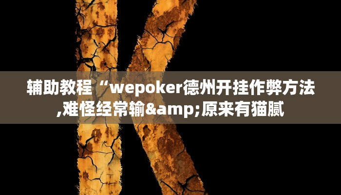 玩家辅助神器:“有wepoker透视吗”其实确实有挂