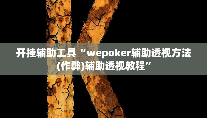 辅助教程“hhpoker透视辅助挂(透视 )!详细教程透视方法