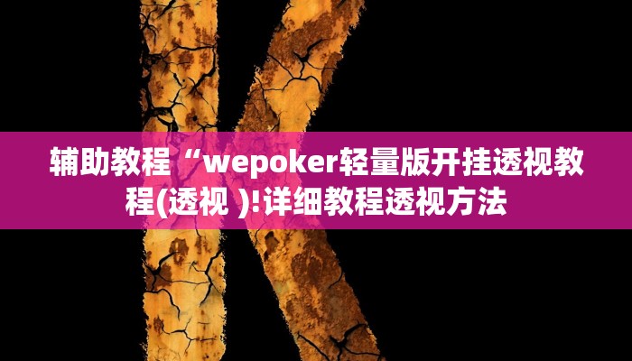 辅助神器“HHpoker透视挂作弊挂开挂”开挂详细教程
