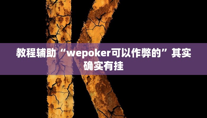 教程辅助“wepoker可以作弊的”其实确实有挂