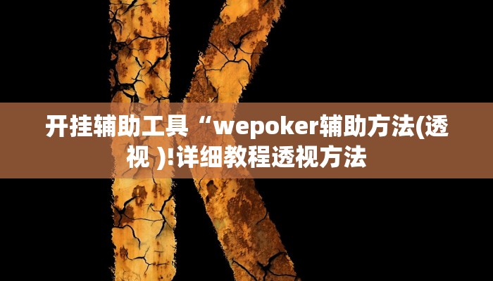 开挂辅助工具“wepoker透视挂到底是真的假的,难怪经常输&原来有猫腻
