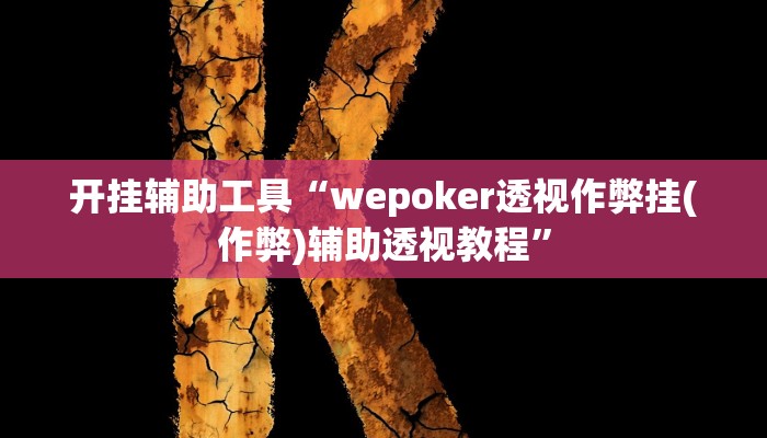 开挂辅助工具“wepoker透视作弊挂(作弊)辅助透视教程”