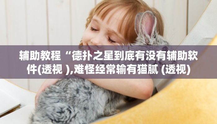 辅助教程“德扑之星到底有没有辅助软件(透视 ),难怪经常输有猫腻 (透视)