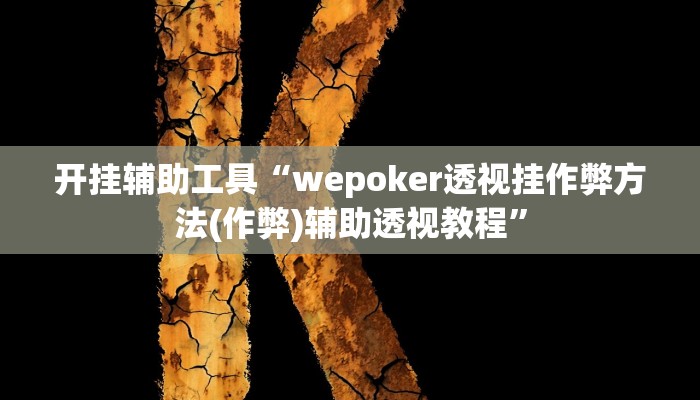 开挂辅助工具“wepoker透视挂作弊方法(作弊)辅助透视教程”