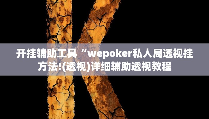 开挂辅助工具“wepoker俱乐部辅助挂方法(透视 )!详细教程透视方法