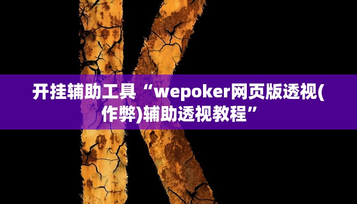 开挂辅助工具“wepoker网页版透视(作弊)辅助透视教程”
