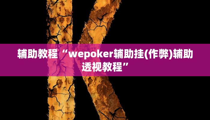 辅助教程“wepoker辅助挂(作弊)辅助透视教程”