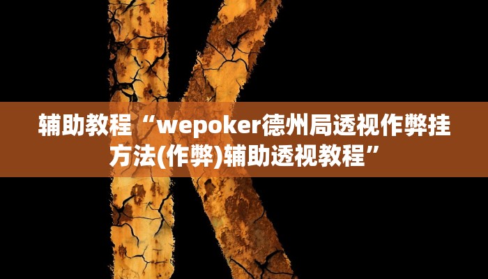 开挂辅助工具“wepoker德州辅助透视软件(作弊)辅助透视教程”