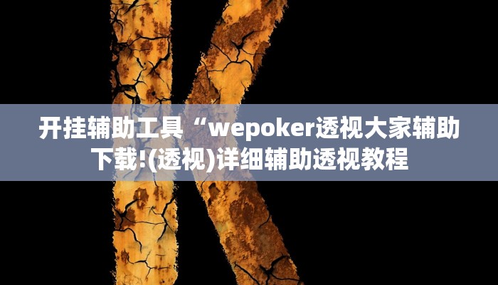 开挂辅助工具“wepoker透视大家辅助下载!(透视)详细辅助透视教程