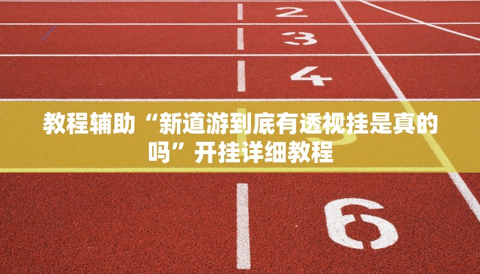 教程辅助“新道游到底有透视挂是真的吗”开挂详细教程
