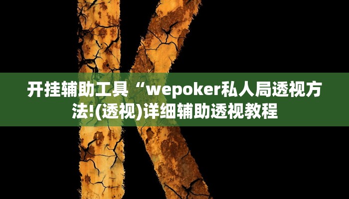 开挂辅助工具“wepoker私人局透视方法!(透视)详细辅助透视教程