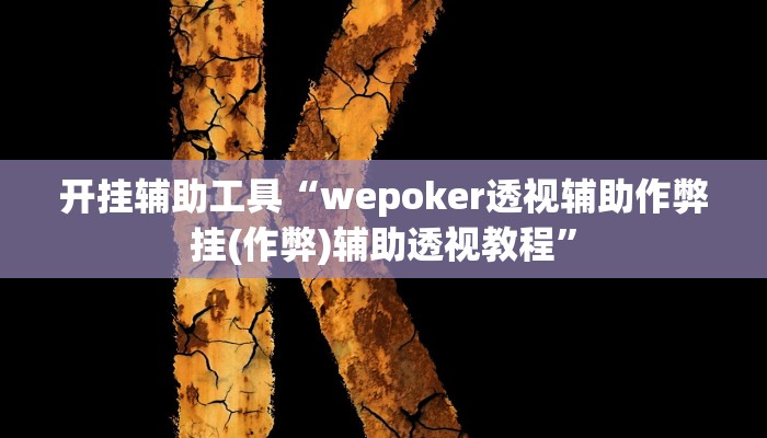 开挂辅助工具“wepoker透视辅助作弊挂(作弊)辅助透视教程”