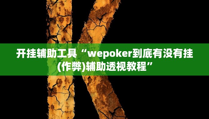 开挂辅助工具“wepoker到底有没有挂(作弊)辅助透视教程” 开挂辅助工具“wepoker到底有没有挂(作弊)辅助透视教程”