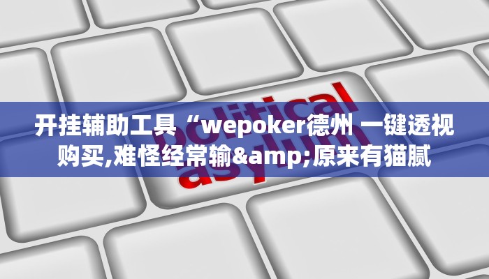 开挂辅助工具“wepoker德州 一键透视购买,难怪经常输&原来有猫腻