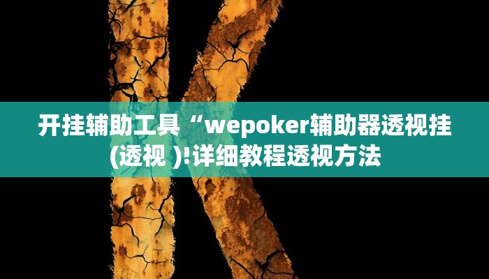 开挂辅助工具“wepoker辅助器透视挂(透视 )!详细教程透视方法