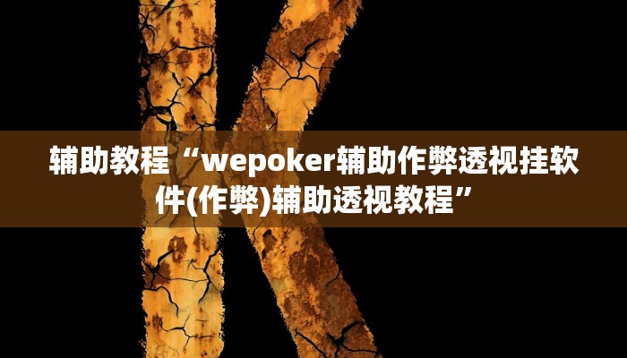 辅助教程“wepoker辅助作弊透视挂软件(作弊)辅助透视教程”