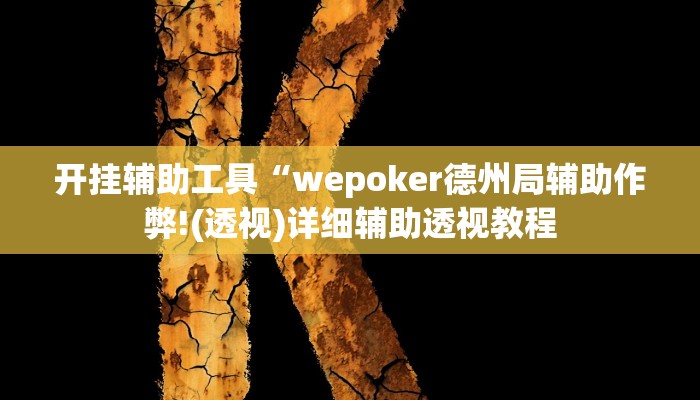开挂辅助工具“wepoker德州局辅助作弊!(透视)详细辅助透视教程
