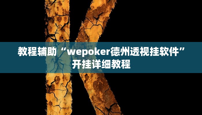 教程辅助“wepoker德州透视挂软件”开挂详细教程
