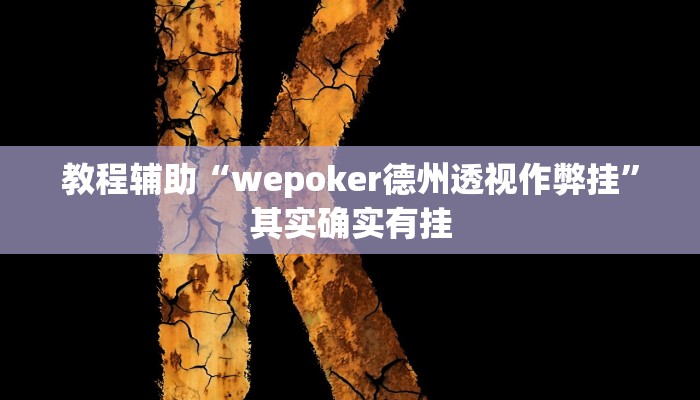 教程辅助“wepoker德州透视作弊挂”其实确实有挂