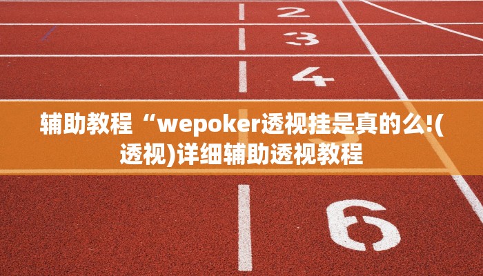 辅助教程“wepoker透视挂是真的么!(透视)详细辅助透视教程