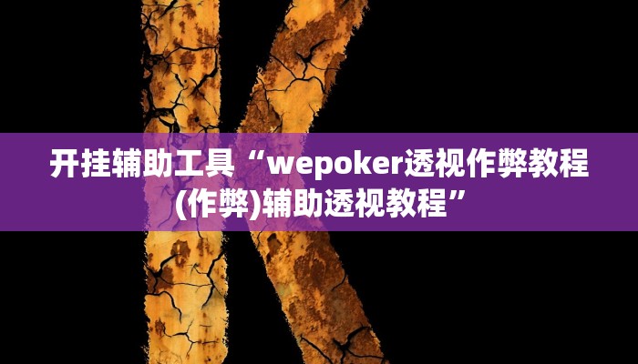 开挂辅助工具“wepoker透视作弊教程(作弊)辅助透视教程”