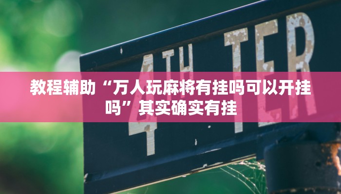 教程辅助“万人玩麻将有挂吗可以开挂吗”其实确实有挂