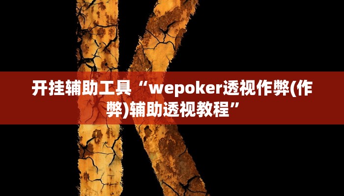 开挂辅助工具“wepoker透视作弊(作弊)辅助透视教程”