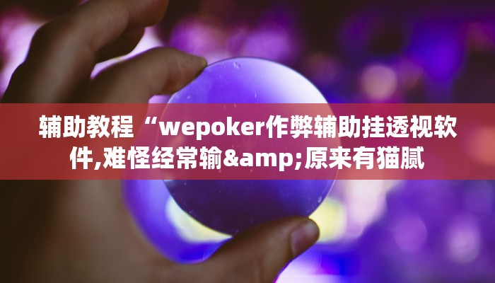辅助教程“wepoker作弊辅助挂透视软件,难怪经常输&原来有猫腻