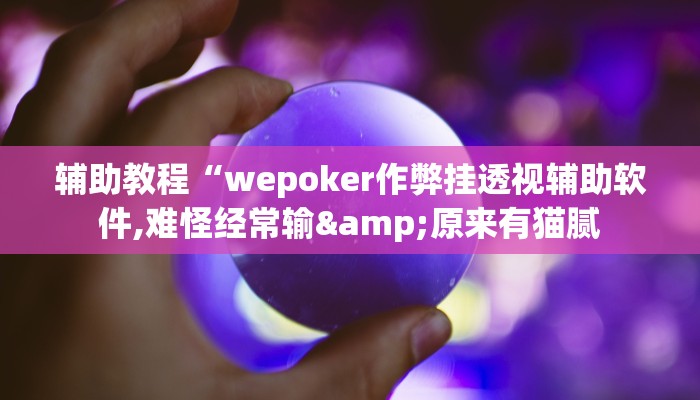 辅助教程“wepoker作弊挂透视辅助软件,难怪经常输&原来有猫腻