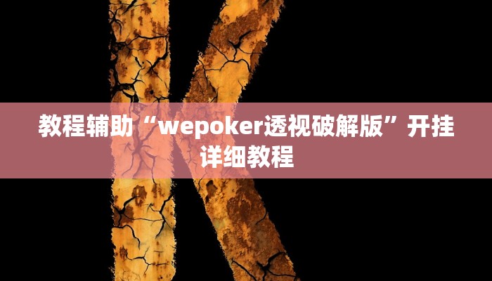 教程辅助“wepoker透视破解版”开挂详细教程