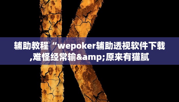 辅助教程“wepoker辅助透视软件下载,难怪经常输&原来有猫腻