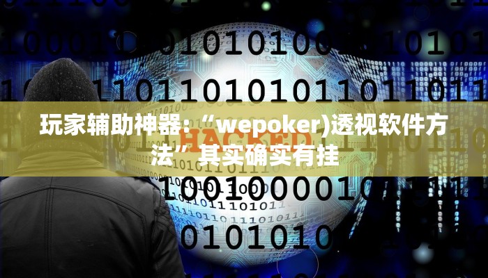 玩家辅助神器:“wepoker)透视软件方法”其实确实有挂