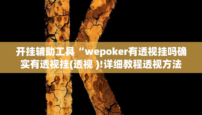 开挂辅助工具“wepoker有透视挂吗确实有透视挂(透视 )!详细教程透视方法