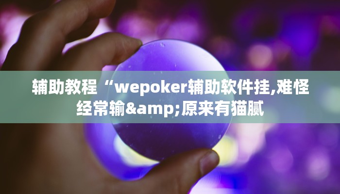 辅助教程“wepoker辅助软件挂,难怪经常输&原来有猫腻